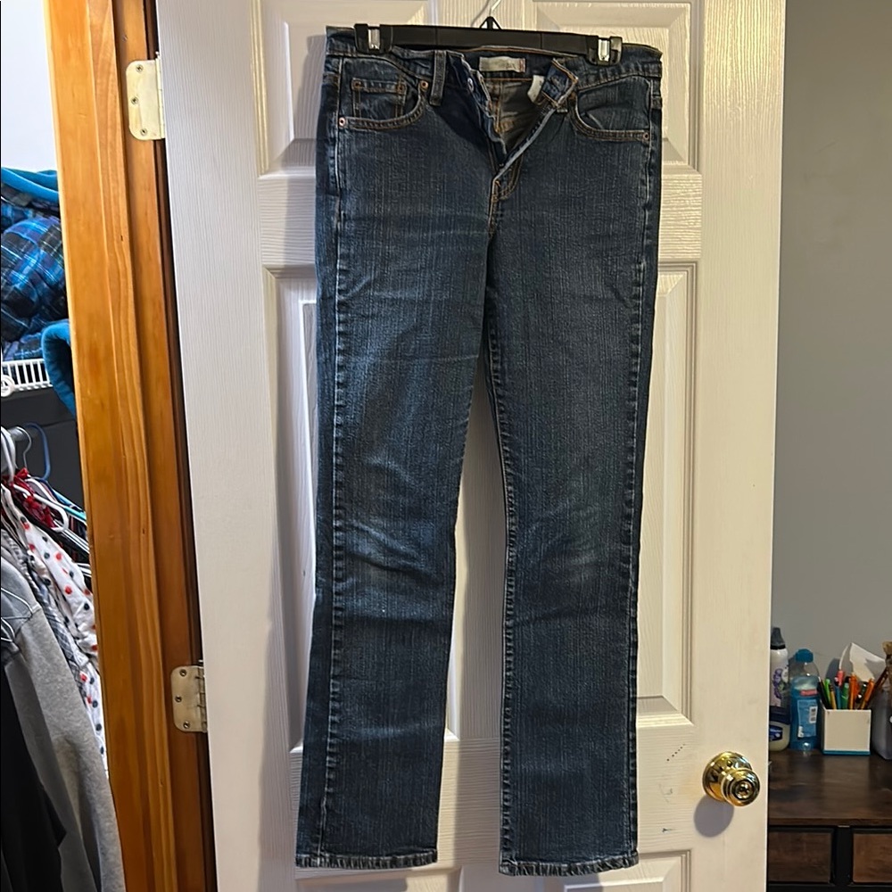 Levi's Blue Straight Leg 505 Jeans Classic Style